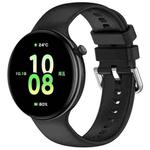 For Honor Watch Fit / Fit Elegant Silver Buckle Solid Color Silicone Watch Band(Black)