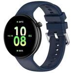 For Honor Watch Fit / Fit Elegant Silver Buckle Solid Color Silicone Watch Band(Midnight Blue)