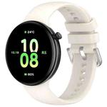 For Honor Watch Fit / Fit Elegant Silver Buckle Solid Color Silicone Watch Band(Starlight)