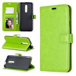 Crazy Horse Texture Horizontal Flip Leather Case for OnePlus 7 Pro, with Holder & Card Slots & Wallet & Photo Frame(Green)
