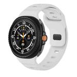 For Samsung Galaxy Watch 8 40mm / 44mm Dots Texture Black Buckle Silicone Watch Band(White)
