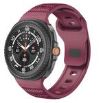 For Samsung Galaxy Watch 8 40mm / 44mm Dots Texture Black Buckle Silicone Watch Band(Wine Red)