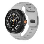 For Samsung Galaxy Watch 8 40mm / 44mm Dots Texture Black Buckle Silicone Watch Band(Light Gray)