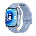 For Huawei Watch Fit 4 Pro / Fit 4 / Fit 3 Wave Texture Stitched Color Buckle Silicone Watch Band(Light Blue)