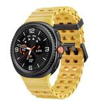 For Samsung Galaxy Watch 8 40 / 44mm Ocean Style Quick Release Buckle Solid Color Silicone Watch Band(Yellow)