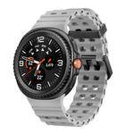 For Samsung Galaxy Watch 8 40 / 44mm Ocean Style Quick Release Buckle Solid Color Silicone Watch Band(Gray)