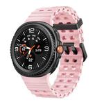 For Samsung Galaxy Watch 8 40 / 44mm Ocean Style Quick Release Buckle Solid Color Silicone Watch Band(Light Pink)