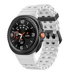 For Samsung Galaxy Watch 8 40 / 44mm Ocean Style Quick Release Buckle Solid Color Silicone Watch Band(Lime White)