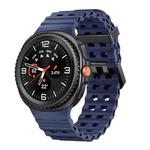 For Samsung Galaxy Watch 8 40 / 44mm Ocean Style Quick Release Buckle Solid Color Silicone Watch Band(Midnight Blue)
