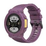 For Huami Amazfit T-Rex 2 Silicone Watch Cover Integrated Sport Silicone Watch Band(Deep Purple)