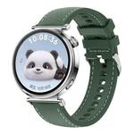 18mm Stitched Silicone Watch Band(Army Green)