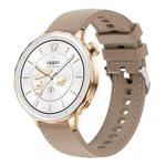 18mm Stitched Silicone Watch Band(Desert Silver)