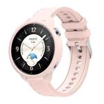For OPPO Watch X2 Mini Silicone Watch Cover Integrated Diamond Texture Silicone Watch Band(Pink)