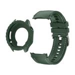 For OPPO Watch X2 Mini Silicone Watch Cover Integrated Stitched Silicone Watch Band(Army Green)