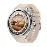 For OPPO Watch X2 Mini Stitched Silicone Watch Band(Desert Silver)