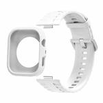 For Huawei Watch Fit 4 Pro Silicone Watch Cover Integrated Wave Texture Silicone Watch Band(White)