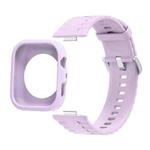 For Huawei Watch Fit 4 Pro Silicone Watch Cover Integrated Wave Texture Silicone Watch Band(Purple)