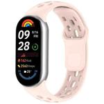 For  Xiaomi Smart Band 10 / 9 / 8 Honeycomb Hole Breathable TPU Watch Band(Light Pink)