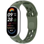 For  Xiaomi Smart Band 10 / 9 / 8 Honeycomb Hole Breathable TPU Watch Band(Dark Green)