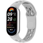 For  Xiaomi Smart Band 10 / 9 / 8 Honeycomb Hole Breathable TPU Watch Band(Gray)