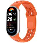 For  Xiaomi Smart Band 10 / 9 / 8 Honeycomb Hole Breathable TPU Watch Band(Orange)