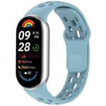 For  Xiaomi Smart Band 10 / 9 / 8 Honeycomb Hole Breathable TPU Watch Band(Light Blue)