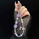 Purple Hulu Tassel Crystal Phone Chain