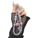 Purple Rose Real Flower Double-Layer Mobile PhoneChain