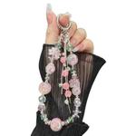 Rose Tassels Rose Real Flower Double-Layer Mobile PhoneChain