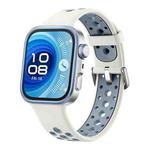 For Huawei Watch Fit4 Pro / Fit4 / Fit3 Round Holes Two Color Silicone Watch Band(Mineral Water Gray)