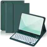 For Samsung Galaxy Tab A9+ Backlit Magnetic Keyboard PC Leather Tablet Case(Dark Night Green)
