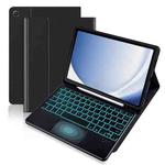 For Samsung Galaxy Tab S8 / S7 Touch Bluetooth Colorful Backlit Keyboard Case(Black)
