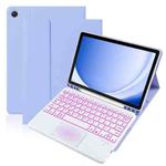 For Samsung Galaxy Tab A8 2021 Touch Bluetooth Colorful Backlit Keyboard Case(Light Purple)