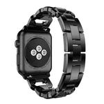 For Apple Watch 46mm / 49mm / 45mm / 44mm Square Diamond Zinc Alloy Watch Band(Black)