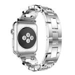For Apple Watch 42mm / 41mm / 40mm / 38mm Square Diamond Zinc Alloy Watch Band(Silver)