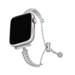 For Apple Watch 46mm / 49mm / 45mm / 44mm Metal Feather Copper Zinc Alloy Watch Band(Silver)