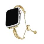 For Apple Watch 46mm / 49mm / 45mm / 44mm Metal Feather Copper Zinc Alloy Watch Band(Gold)