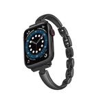 For Apple Watch 42mm / 41mm / 40mm / 38mm Metal Bracelets Zinc Alloy Watch Band(Black)