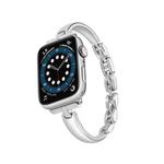 For Apple Watch 42mm / 41mm / 40mm / 38mm Metal Bracelets Zinc Alloy Watch Band(Silver)