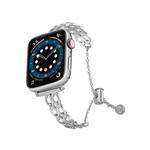 For Apple Watch 42mm / 41mm / 40mm / 38mm Double Ring Chain Zinc Alloy Watch Band(Silver)