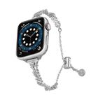 For Apple Watch 42mm / 41mm / 40mm / 38mm Wings Crushed Diamonds Zinc Alloy Watch Band(Silver)