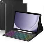 For iPad Air 11 2024 Backlit Colorful Bluetooth Keyboard Protective Leather Case(Premium Black)