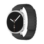 For Samsung Galaxy Watch8 / Watch8 Classic I-shaped Magnetic Silicone Watch Band(Black)