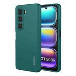 For Infinix Hot 50 5G ENKAY Liquid Silicone Soft Shockproof Phone Case(Dark Green)