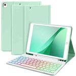 For iPad Air 2022 / 2020 10.9 Magnetic Bluetooth Color Keyboard Case(Tender Green)