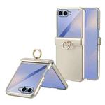 For Samsung Galaxy Z Flip7 5G Starry  Case-film Integrated Shockproof Phone Case(Champagne gold)
