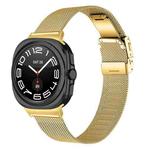 For Samsung Galaxy Watch Ultra 47mm / Ultra 2025 Turtle Buckle Milanese Metal Watch Band(Gold)