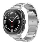 For Samsung Galaxy Watch Ultra 47mm / Ultra 2025 Three Beads Stainless Steel Watch Band(Silver)