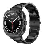 For Samsung Galaxy Watch Ultra 47mm / Ultra 2025 Three Beads Stainless Steel Watch Band(Black)