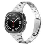 For Samsung Galaxy Watch Ultra 47mm / Ultra 2025 Three Beads Slim Stainless Steel Watch Band(Silver)